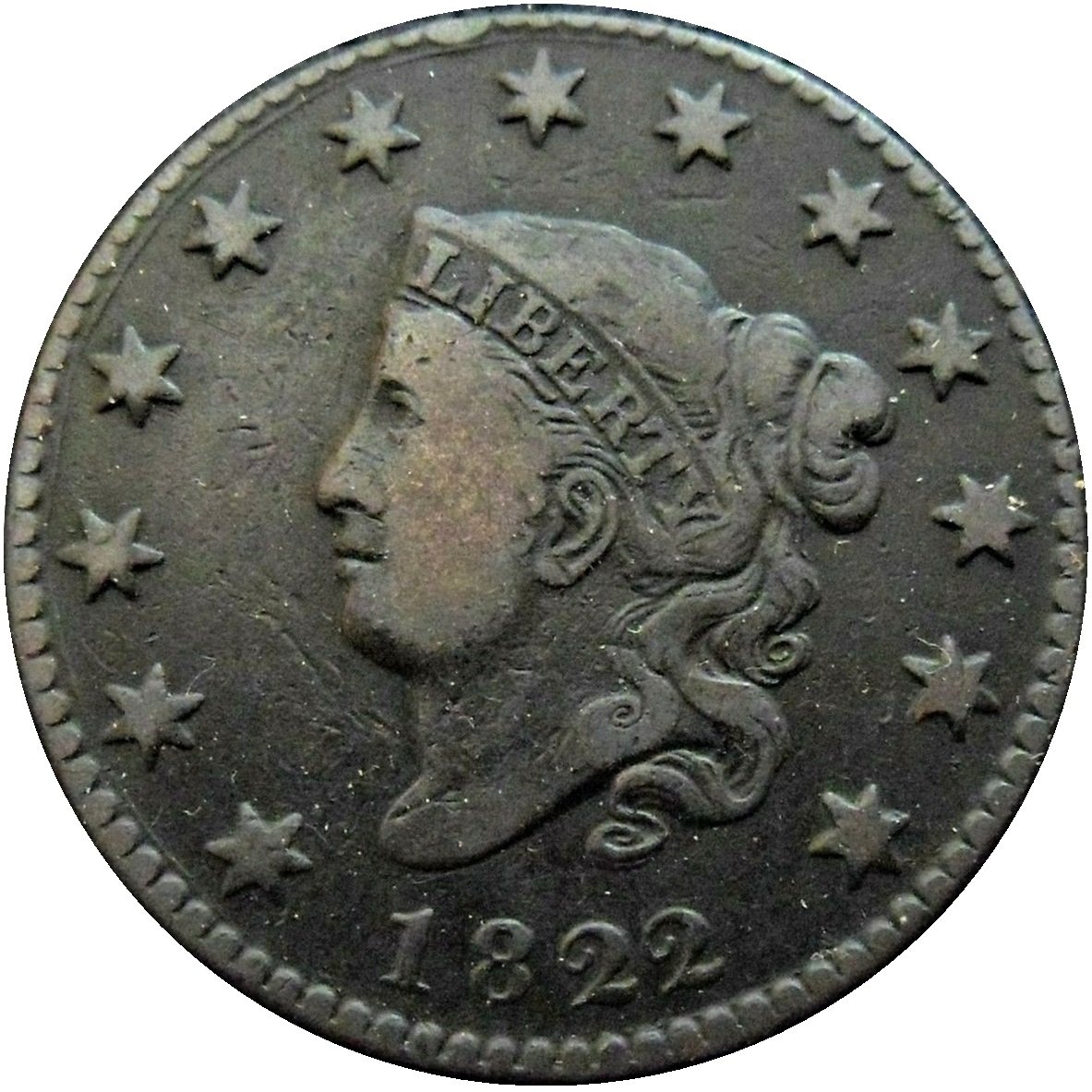 1822-1c-Coronet-Large-Cent